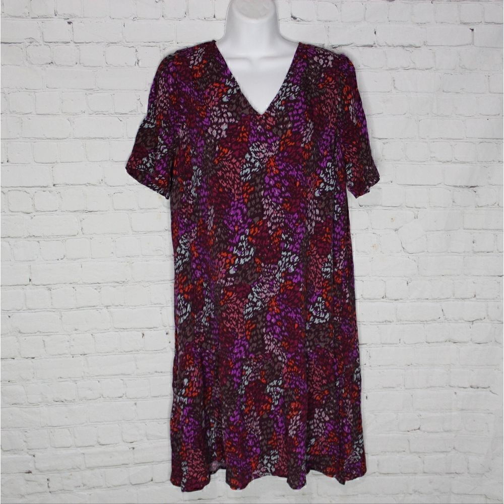 Women's Floral Ruffle Hem Dress Medium